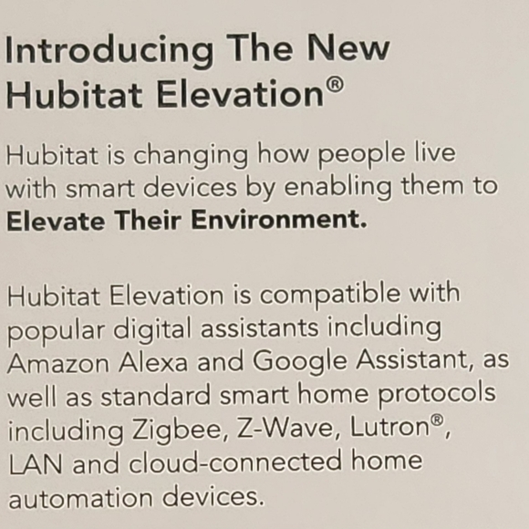 Habitat Elevation Model C5 Home Automation Hub NEW SEALED BOX 860453001807 - Picture 6 of 9